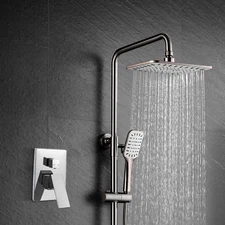 Premium Solid Brass Pressure Balance Shower Valve Dual-function Black/Silver
