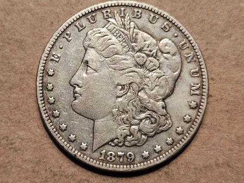 1879 S Morgan Silver Dollar $1 Coin Reverse of 1878 Reverse of 78 VERY FINE VF