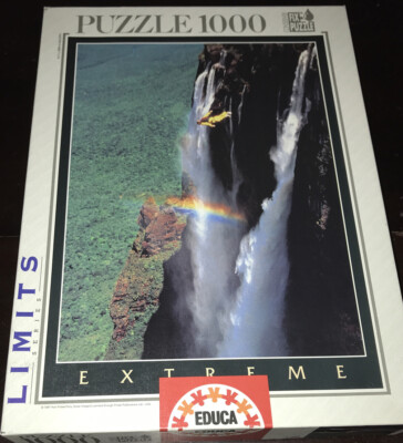 EDUCA Extreme Photo Ken Fisher 1000 Piece Jigsaw Puzzle Sky Diving Rainbow