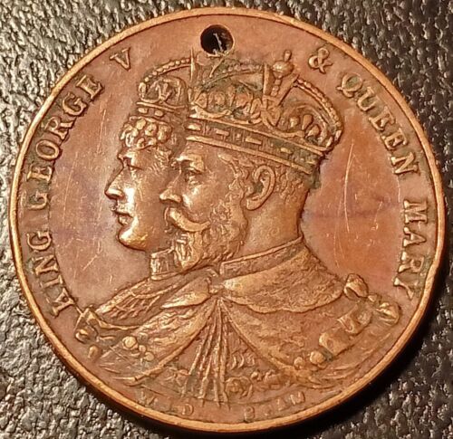 Royaume-Uni - George V  & Queen Mary - médaille du couronnement 1911 !! - Afbeelding 1 van 2