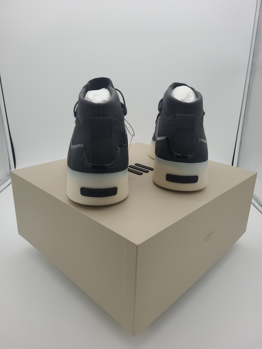 Adidas I Basketball x Fear of God Athletics Mid Carbon Sesame Men's Size 12 NEW thumbnail 9