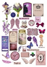 Ausschneidebogen-Bastelpapier-Scrapbooking-A4-250g-Vintage Violett-16030