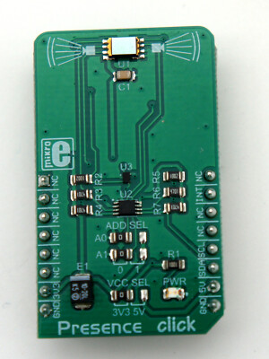 Infrared sensing, presence sens, motion detection, MIKROE-3575 with TPiS 1S 1385