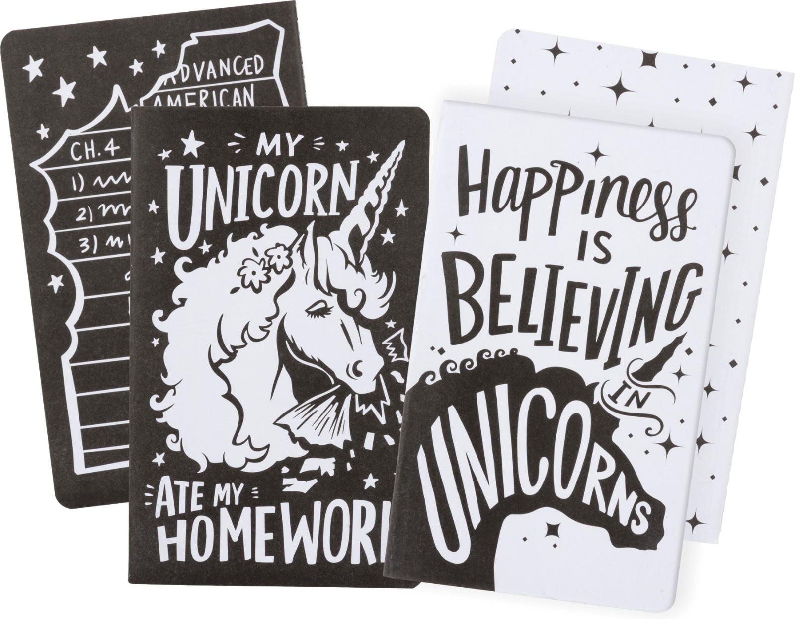 Unicorn Notebook Set with Fun Quote Designs for School or Journaling-image
