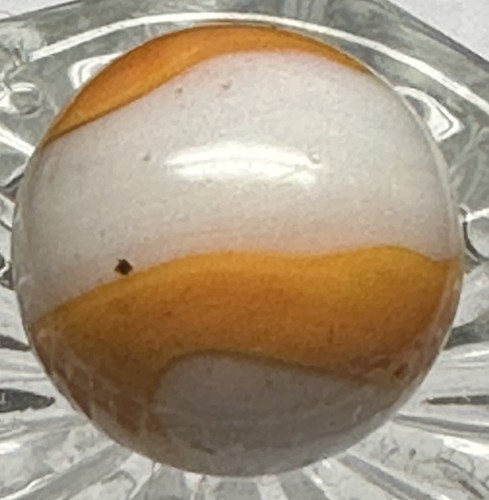Vintage Akro Agate Electric Orange Corkscrew Snake Marble (0.59”) - Picture 11 of 11