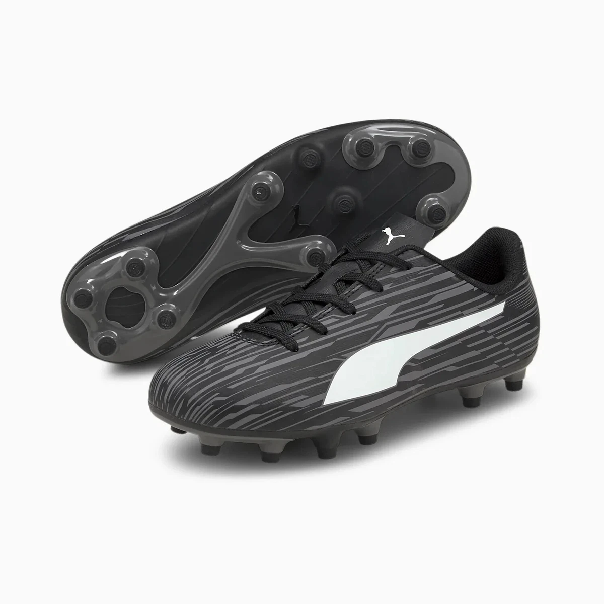 PUMA BOYS FOOTBALL BOOTS RAPIDO III FG AG GRASS TURF TRAINERS