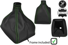 GR?N NAHT LEDER HANDBUCH SCHALTSACK MIT KUNSTSTOFFRAHME F?R VOLVO 240 740 940