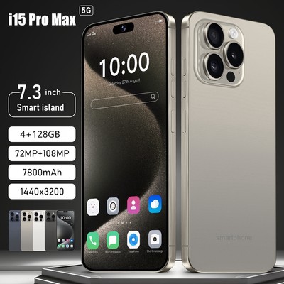 I15 Pro Max 5G Smartphone Factory Unlocked 7.3'' Dual Sim 4+128 Android 14 Phones
