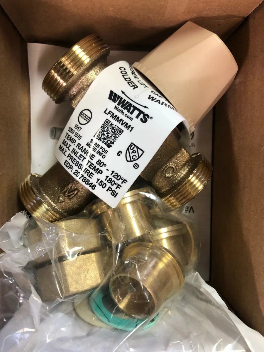 WATTS 3/4 In Union Inlet Type Thermostatic Mixing Valve,, 56 OFF