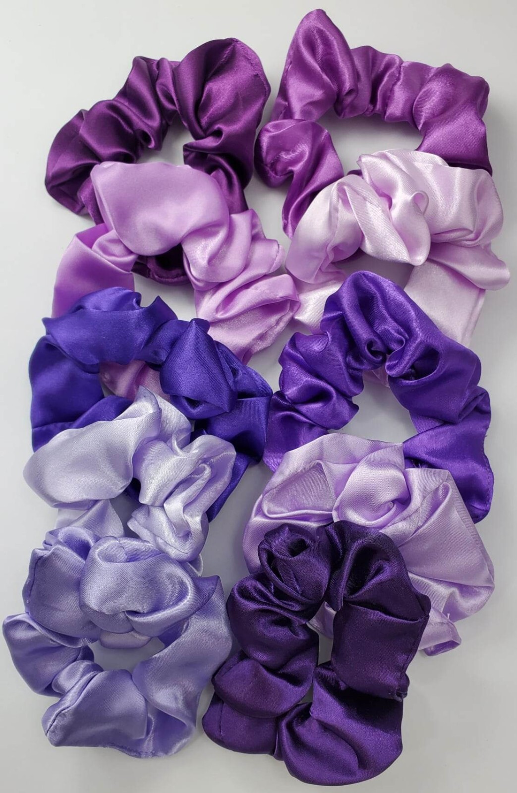 Hair Scrunchies Satin Silk Elastic Ponytail Hair Accessories 10 Pcs US