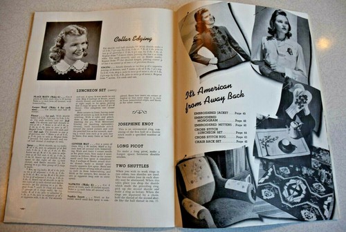 Vintage 1941 Spool Cotton Co. Learn How Crochet Knitting Tatting Booklet No. 170 - Picture 7 of 9