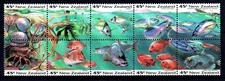 New Zealand 1993 Fish Complete Mint MNH Set Pane SC 1179a