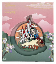Loungefly Disney Snow White Collector Box Layered Glitter Enamel Pin Limted LE