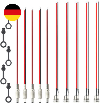 10 Stück (5 Paar) 5 Sets 5,5 x 2,1 mm DC Power Jack Buchse Innengewinde Barrel J