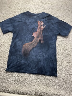 The Mountains 2010 Squirrel Navy Tie Due T-shirt Size XL  EUC