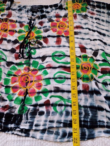 Beach By Exist Swimsuit Coverup Top  Ombré One Size  Boho Multicolor Rayon - Picture 10 of 10