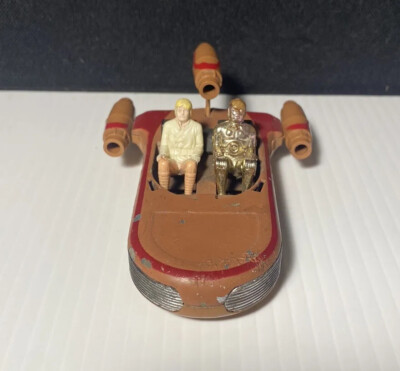 Vintage Star Wars Landspeeder Vehicle w/ Luke & C-3PO 1978 Kenner