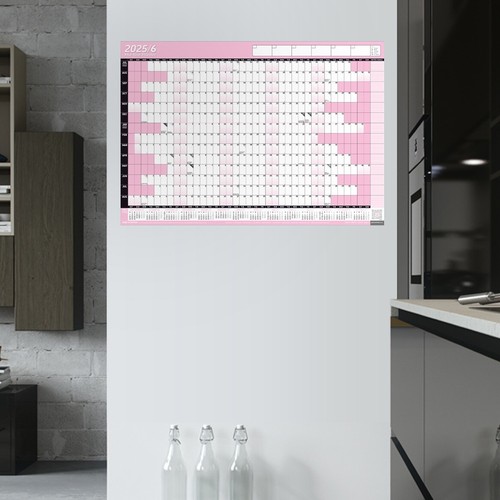 Calendario planificador de pared de medio año calendario 2025-2026 gráfico calendario académico ROSA BEBÉ - Imagen 79 de 125