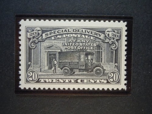 #E14 20c Mail Truck Special Delivery MNH OG XF-S #3d CV $45 "Includes New Mount" - Picture 3 of 3