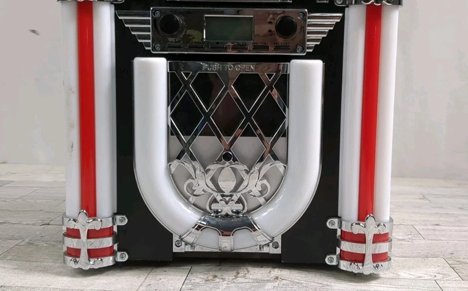 Retro Victrola VJB-125 Bluetooth Jukebox AM-FM Radio/CD Player/BT | Tested/Works - Image 4 of 4