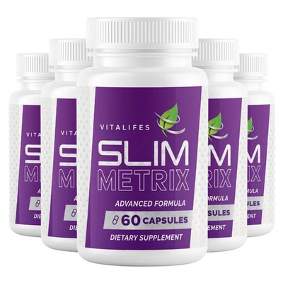 (5 Pack) Slim Metrix Advanced Formula Energy & Fitness SlimMetrix 60 Capsules