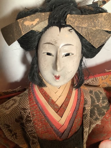 The Salt Scooper Antique Geisha Doll of the Kabuki Theater in original box