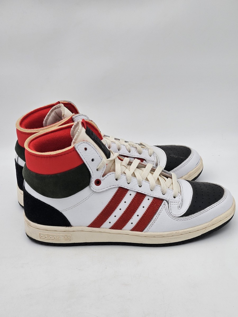 Adidas Top Ten RB High Top Sneakers White Red Men display picture 3