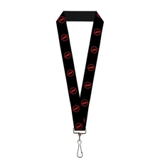 Buckle Down Lanyard-1.0"-Reverse Flash Logo Black/red One Size Multicolor