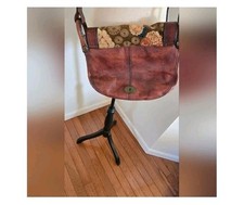 FOSSIL VRI Vintage Reissue Floral Saddle Flap Leather Bag Purse Rare