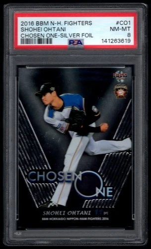 2016 BBM Chosen one silver foil Shohei Ohtani /100 PSA 8 #CO1
