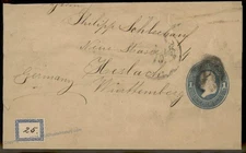 USA Germany Transatlantic Wrapper W120 Postal Stationary Entire 87687