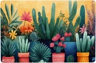 Potted Plant Picture Metal Sign, Vintage Plant Metal Wall Art, 12 x 8 Inch