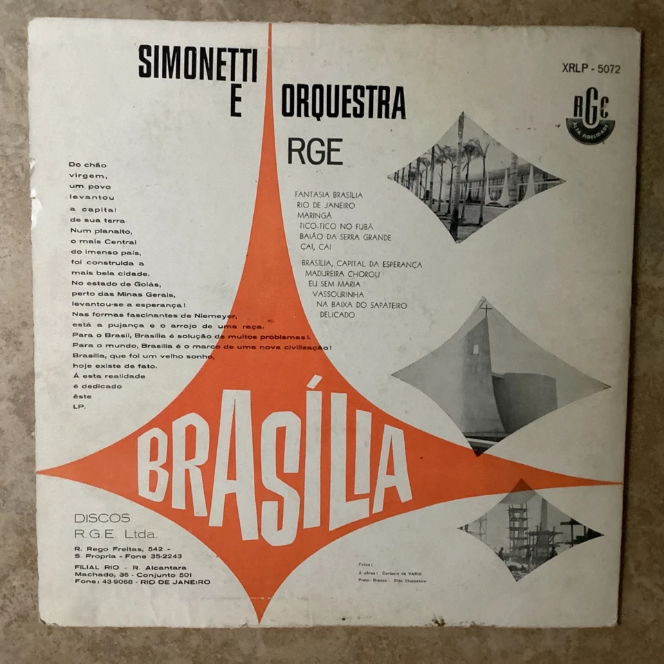 BRASILIA Enrico Simonetti & His Orchestra LATIN JAZZ Brazil BRAZILIAN Rare — 第 2/4 张图片