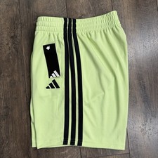 Adidas Boys XL 18/20 Basketball Shorts Athletic Neon Green Mesh New