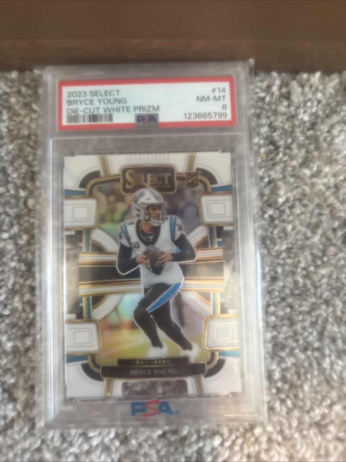 2023 Panini Select - Concourse Bryce Young #14 White Prizm Die-Cut /199 (RC)
