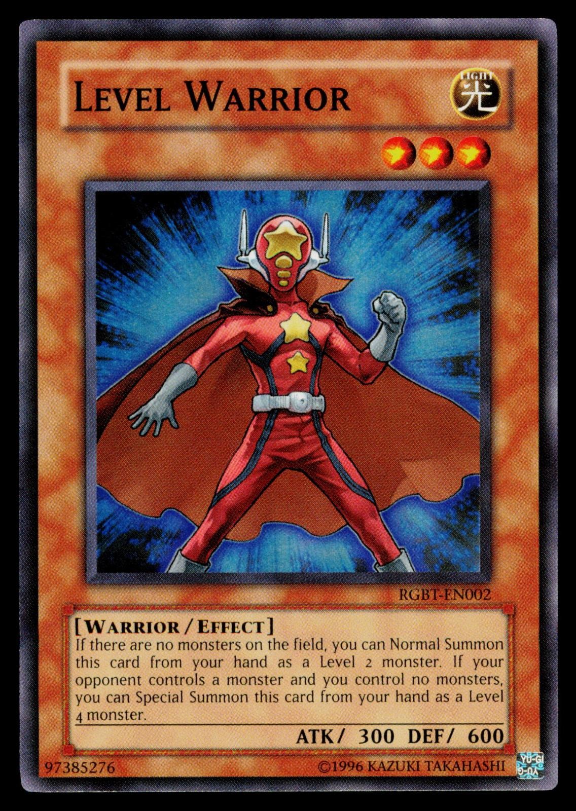 Level Warrior RGBT-EN002 YuGiOh Raging Battle trading card — raw and PSA graded price guide