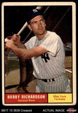 1961 Topps #180 Bobby Richardson Yankees 1 - POOR