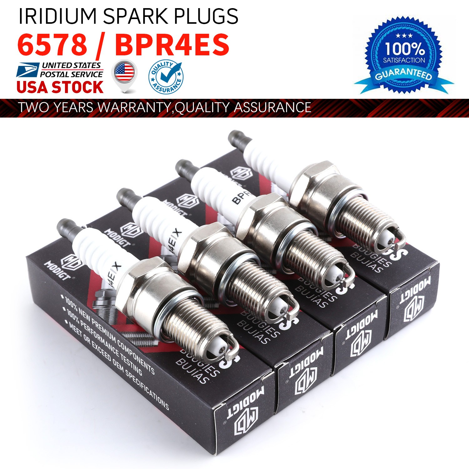 8pcs MODIGT Spark Plugs For NGK Standard 6578 BPR4ES 6578 BPR4ES OEM Quality