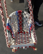 Macrame Baby Swing Multicolor 52"H x 15.5'"W x 21"D