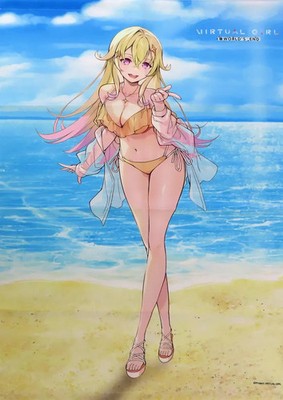 Virtual Girl B2 W Suede Tapestry PC/Switch Video Game Collectible