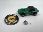 Hot Wheels Redline PYTHON Green US Full Black Roof Tan Interior - Broken Engine