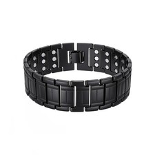 Men's Copper Magnetic Bracelet Set with Three Rows of Magnetic Chains and Disass