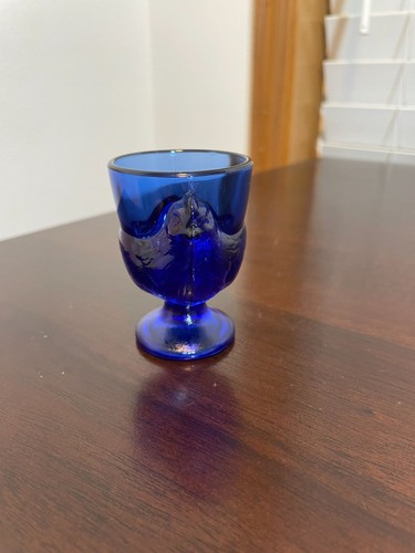 Arcoroc France Cobalt Blue Glass Egg Cup - Picture 5 of 7