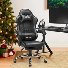 Ergonomic Computer Gaming Chair, Footrest, Lumbar Support, High Back
