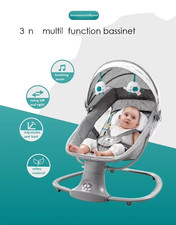 Sdraietta dondolo neonato elettrica culla con bluetooth e telecomando musica