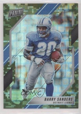 2021 National Convention VIP Gold Pack Green Camo Prizm 23/25 Barry Sanders s3g