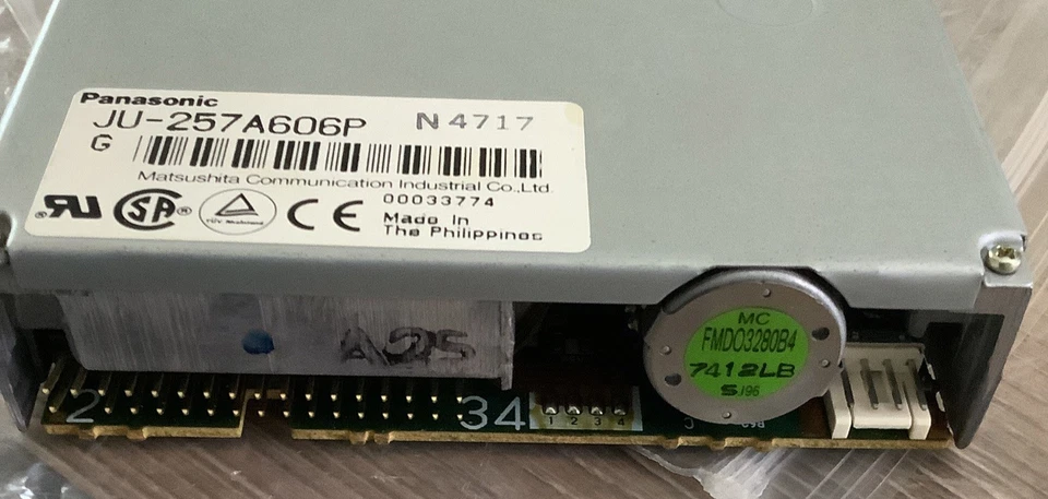 Panasonic JU-257A606P 3.25 Inch Desktop IDE Floppy Disk Drive.(N 4717)vintage - Image 4 of 4