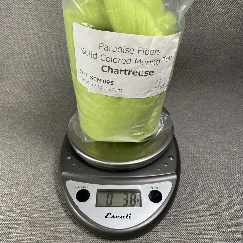 Green MIX Wool Merino Top Roving Fiber Solid Colors Spinning Felting 4 x 4oz Ea - Image 2 of 4