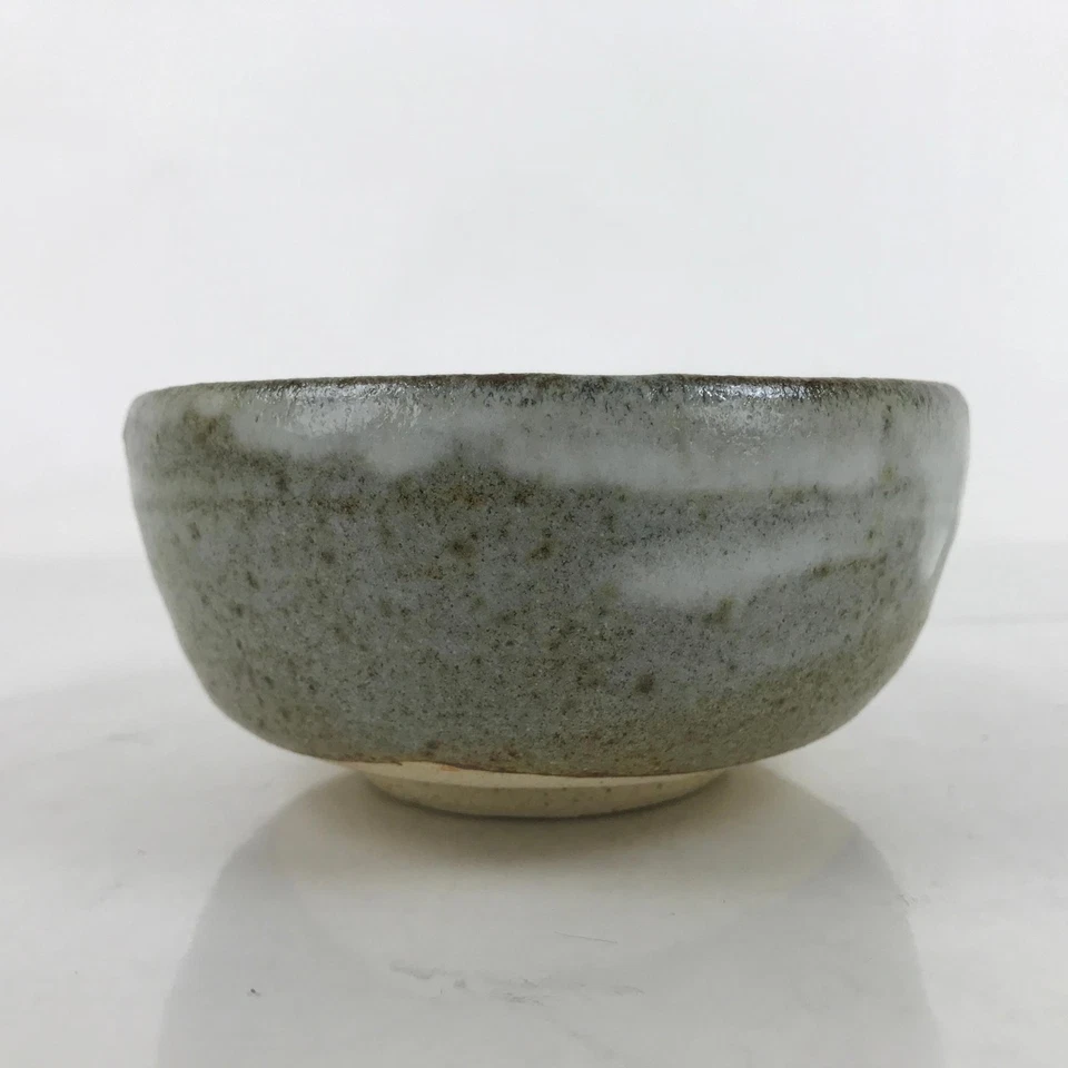 Tazón de té verde de cerámica japonesa Matcha Chawan de colección gris marrón blanco CHB79 Foto 2 de 4
