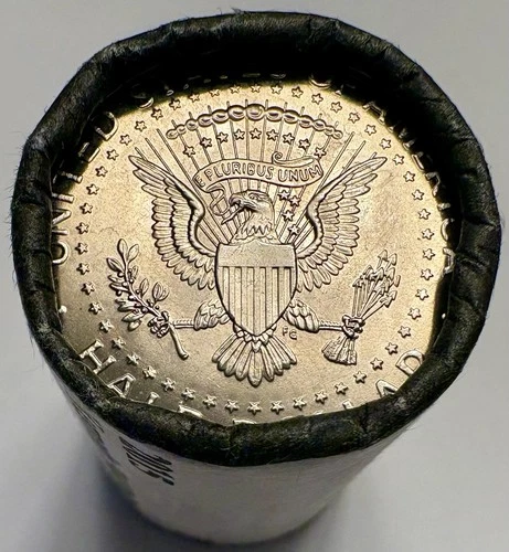 2015-P Kennedy Half dollar Mint Roll: OGP - Eagle On Both Ends